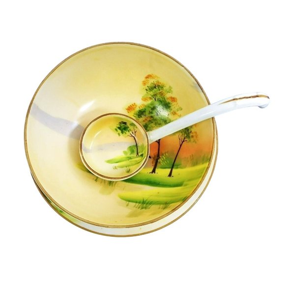 Nippon 3 Piece Mayo Set Hand Painted - Picture 3 of 7